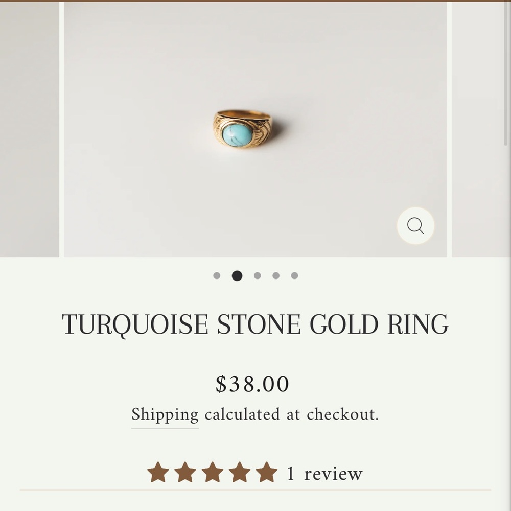 TURQUOISE STONE GOLD RING